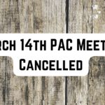 PAC Meeting Cancelled